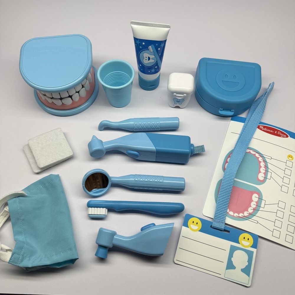 Melissa & Doug Super Smile Dentist Kit With Pretend Play Set of Teeth And Dental